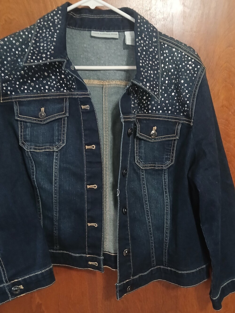 Chico's Jeweled Denim Jacket